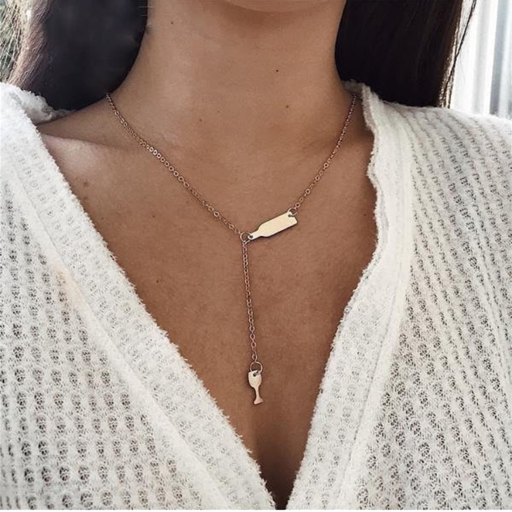 🔥2 for 1🔥 Gold Wine Lovers Necklace
